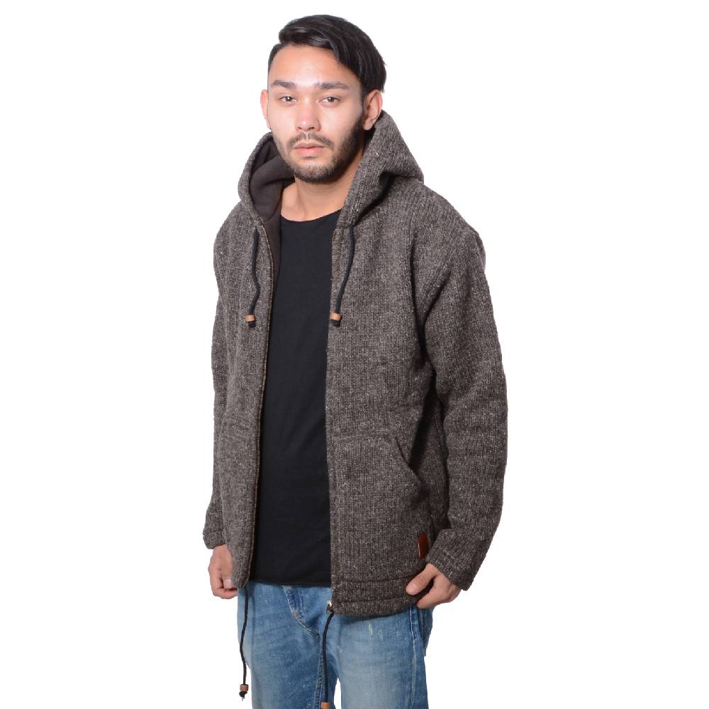 Kunst Und Magie Herren Strickjacke Wolle Jacke Mit Warmen Fleecefutter Und Kapuze Von Kunst Und Magie