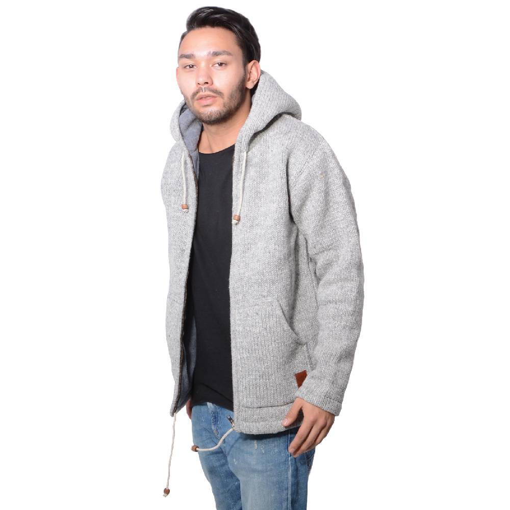 Kunst Und Magie Herren Strickjacke Wolle Jacke Mit Warmen Fleecefutter Und Kapuze Von Kunst Und Magie