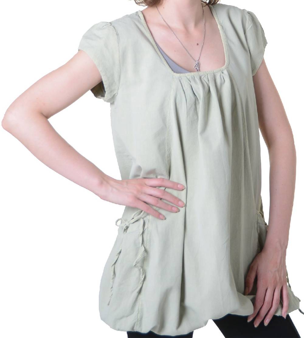 Kunst Und Magie Hippie Sommer-Top Damen Oberteil Mit Zwei Taschen - Überzieher, Bluse