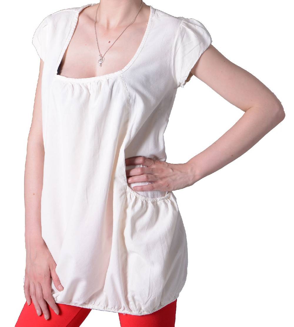 Kunst Und Magie Hippie Sommer-Top Damen Oberteil Mit Zwei Taschen - Überzieher, Bluse