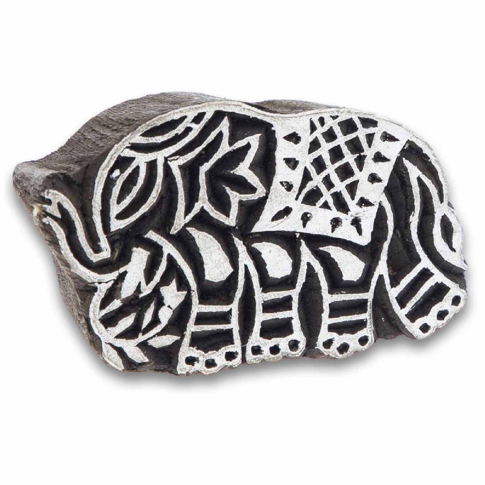 Kunst Und Magie Holzstempel Elefant Textilstempel Mehndi Block Stempel Henna Tattoo Blockprint Indien Ca 9cm