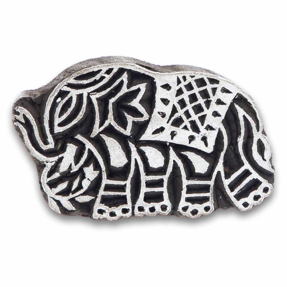 Kunst Und Magie Holzstempel Elefant Textilstempel Mehndi Block Stempel Henna Tattoo Blockprint Indien ca 9cm