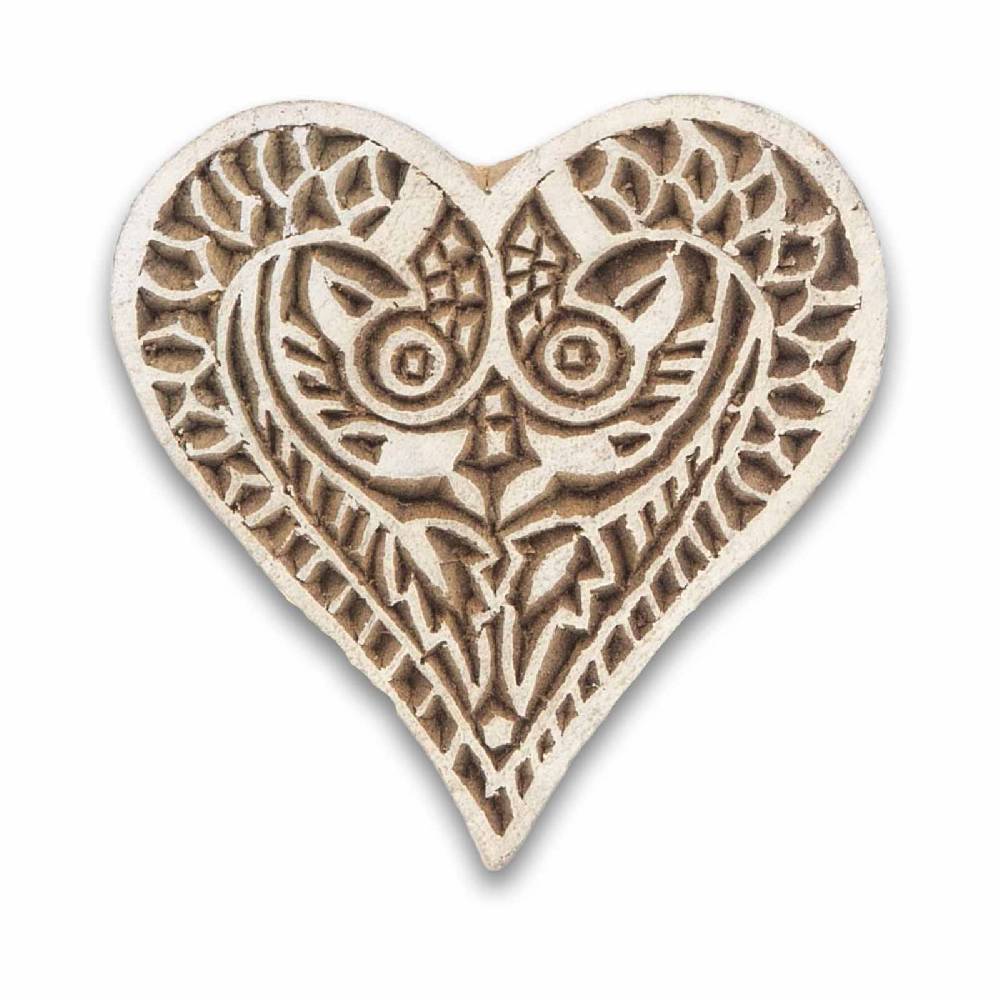 Kunst Und Magie Holzstempel Herz Textilstempel Mehndi Block Stempel Henna Tattoo Blockprint Indien ca 6cm