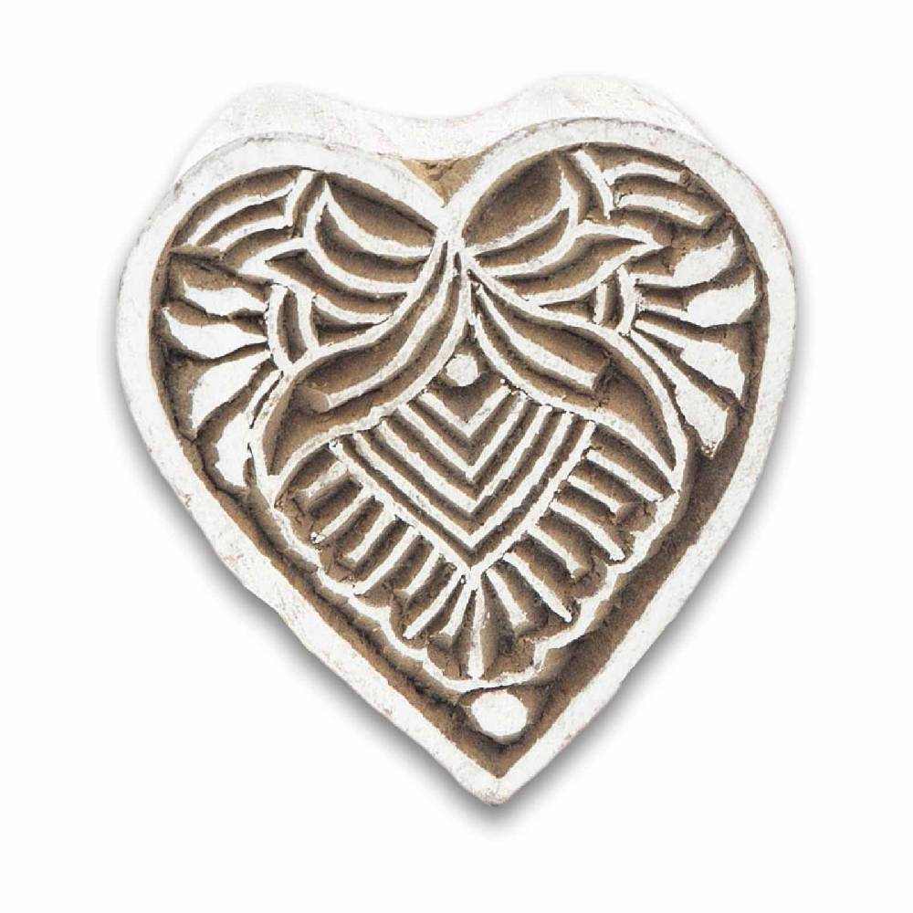 Kunst Und Magie Holzstempel Herz Textilstempel Mehndi Block Stempel Henna Tattoo Blockprint Indien ca 6cm