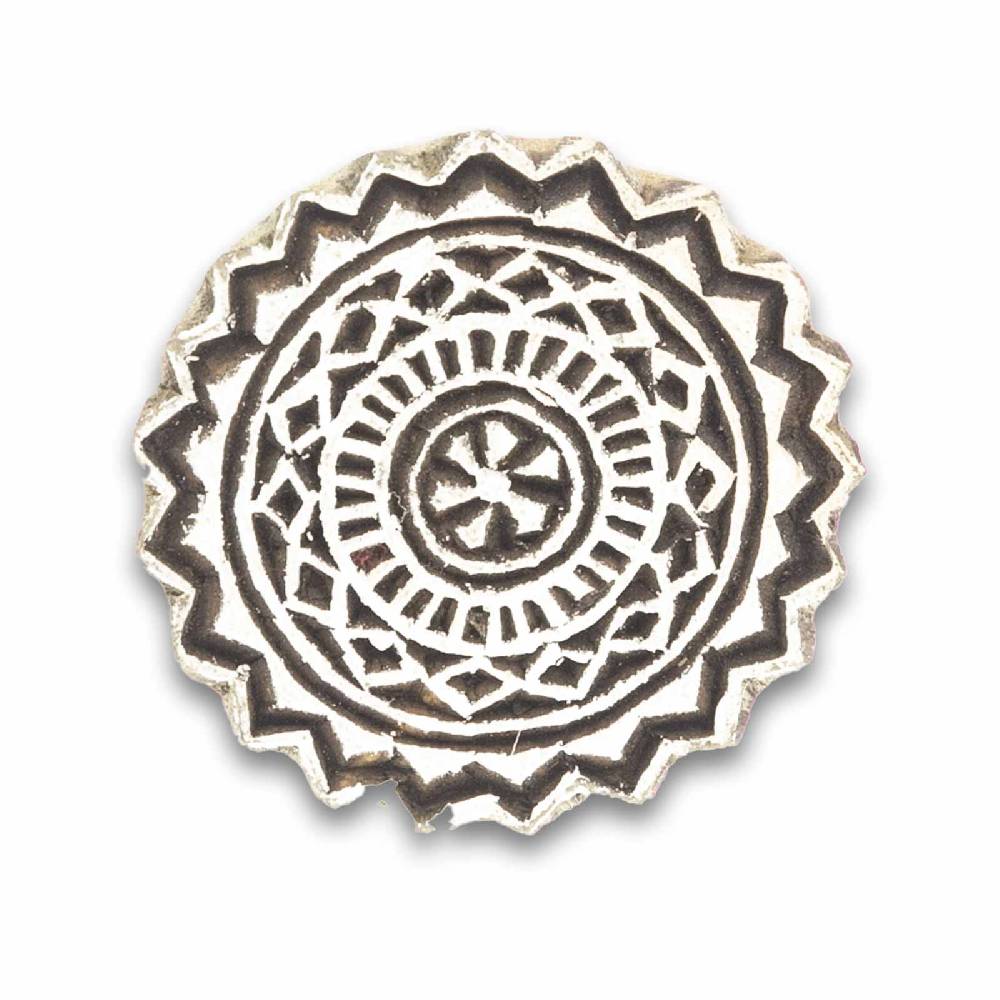 Kunst Und Magie Holzstempel Mandala Textilstempel Mehndi Block Stempel Henna Tattoo Blockprint Indien ca 5,5cm