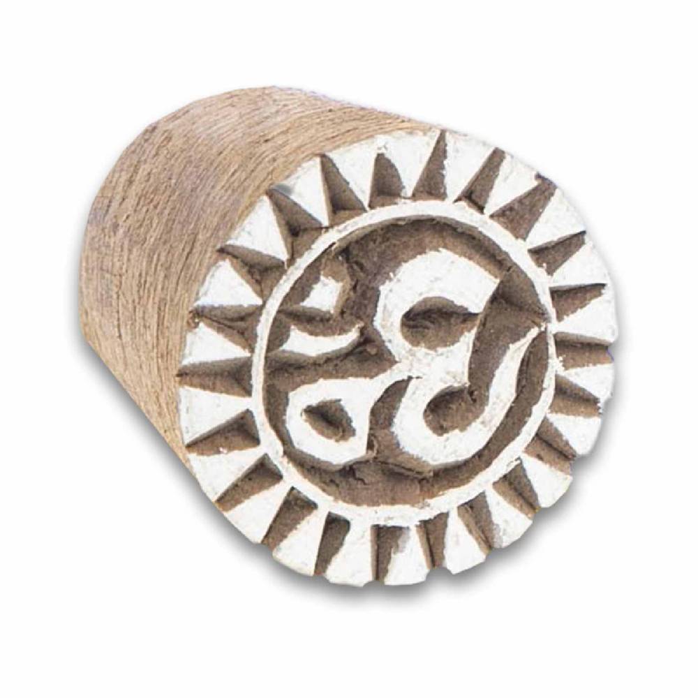 Kunst Und Magie Holzstempel OM Textilstempel Mehndi Block Stempel Henna Tattoo Blockprint Indien Ca 3m