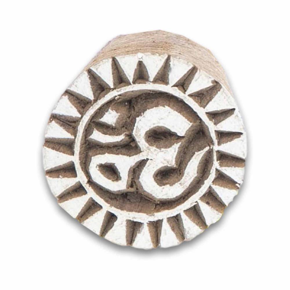 Kunst Und Magie Holzstempel OM Textilstempel Mehndi Block Stempel Henna Tattoo Blockprint Indien Ca 3m