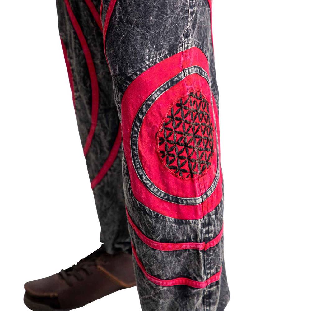 Kunst Und Magie Hose Blume Des Lebens Goa Cargo Hose Hippiehose Pluderhose Haremshose Flower Of Life Baggy Unisex