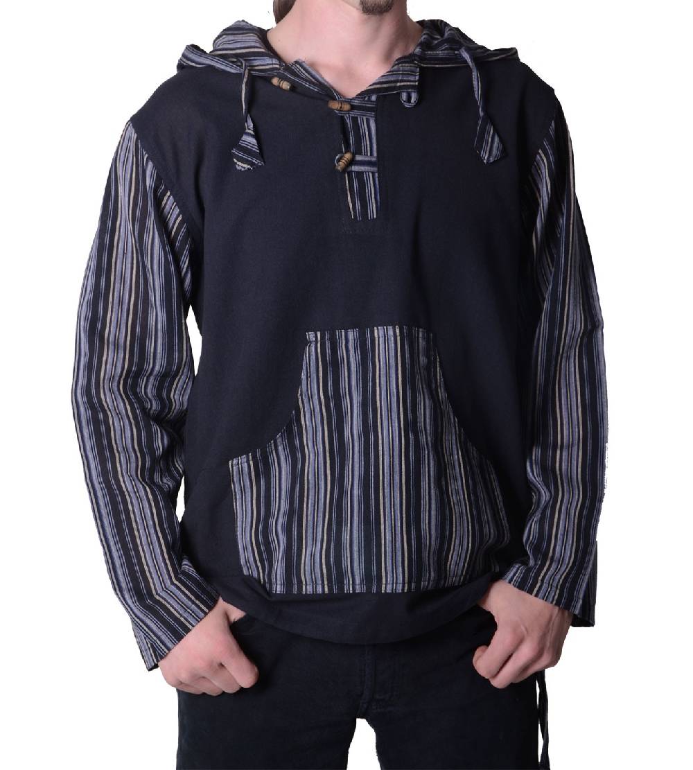 Kunst Und Magie Kapuzen Überzieher Hemd Poncho Surfer Baja Nepal