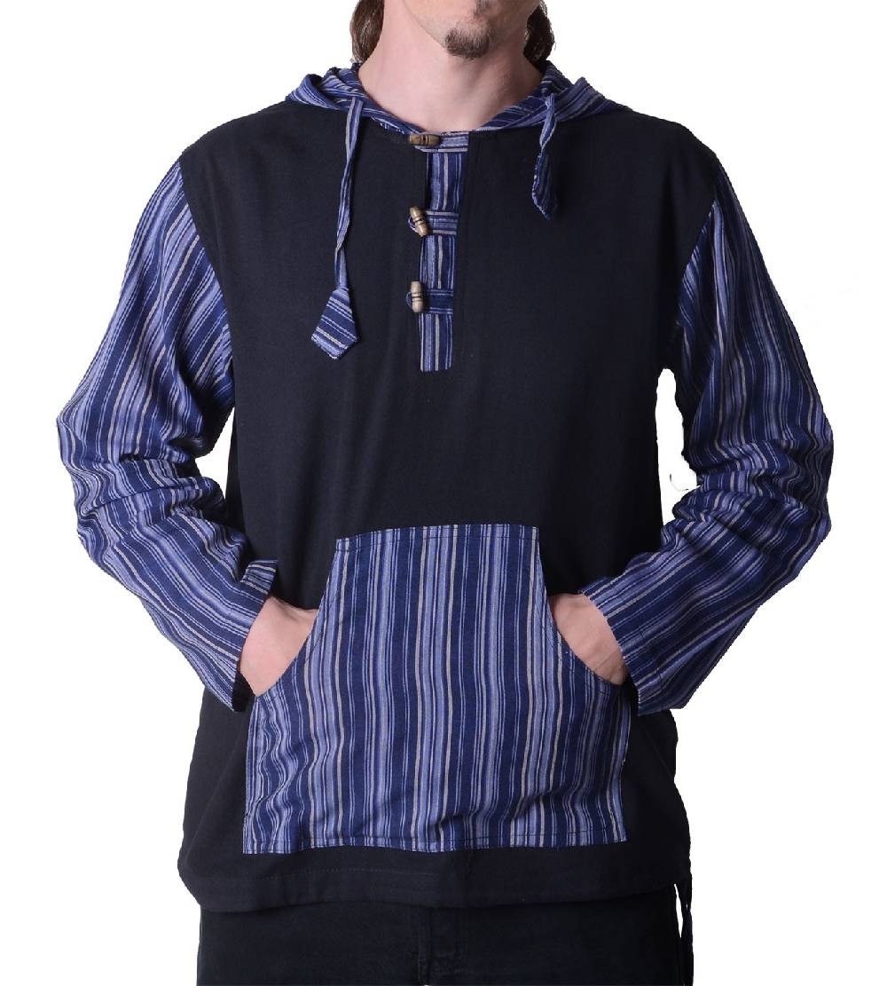 Kunst Und Magie Kapuzen Überzieher Hemd Poncho Surfer Baja Nepal