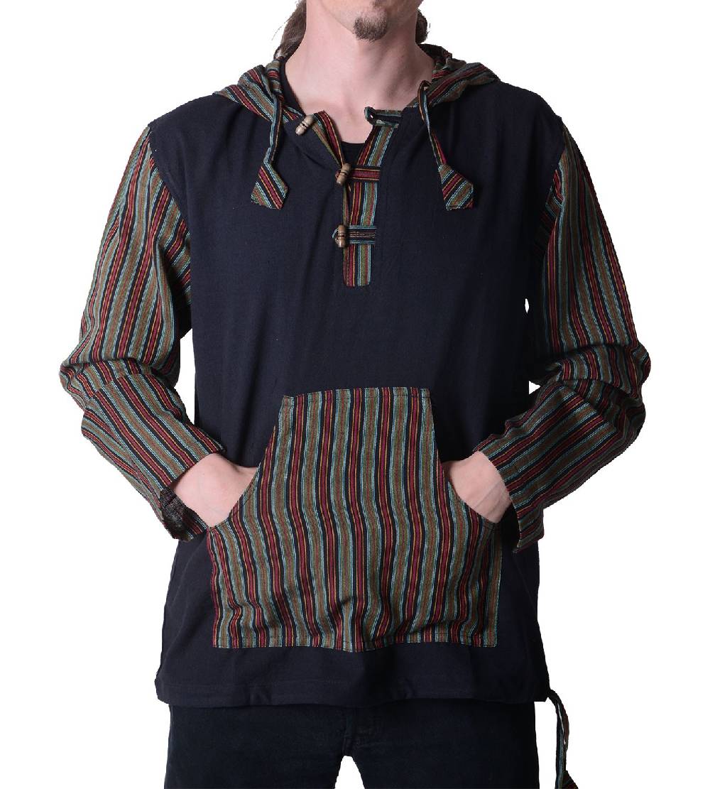 Kunst Und Magie Kapuzen Überzieher Hemd Poncho Surfer Baja Nepal Kunst Und Magie Kapuzen Überzieher Hemd Poncho Surfer Baja Nepal