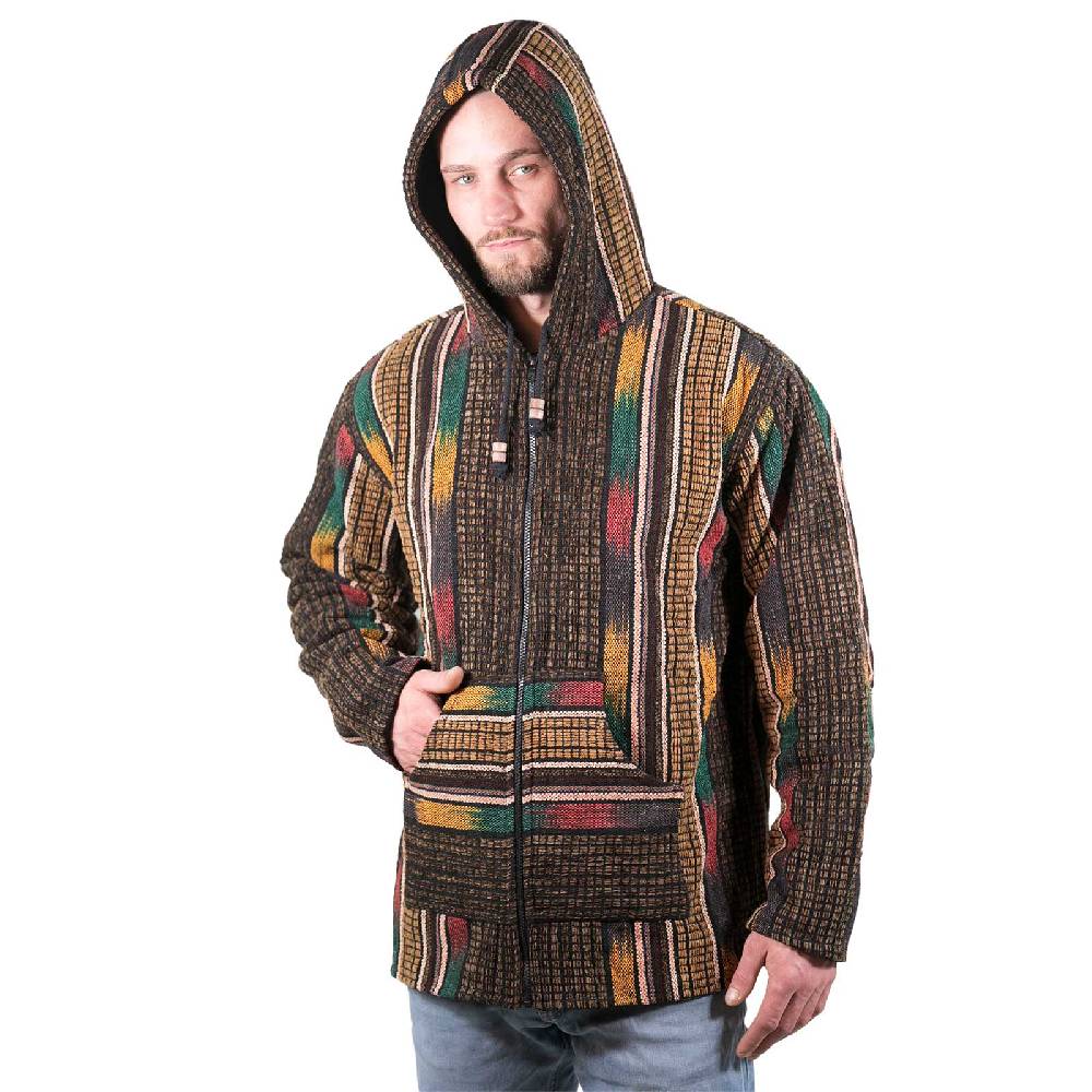 Kunst Und Magie Kapuzenjacke Kapu Hoodie Mit Kapuze Und Kängurutaschen Hippie Jacke Gheri Nepal