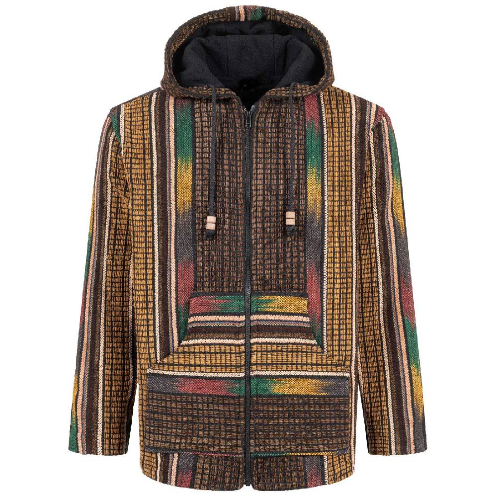 Kunst Und Magie Kapuzenjacke Kapu Hoodie mit Kapuze und Kängurutaschen Hippie Jacke Gheri Nepal