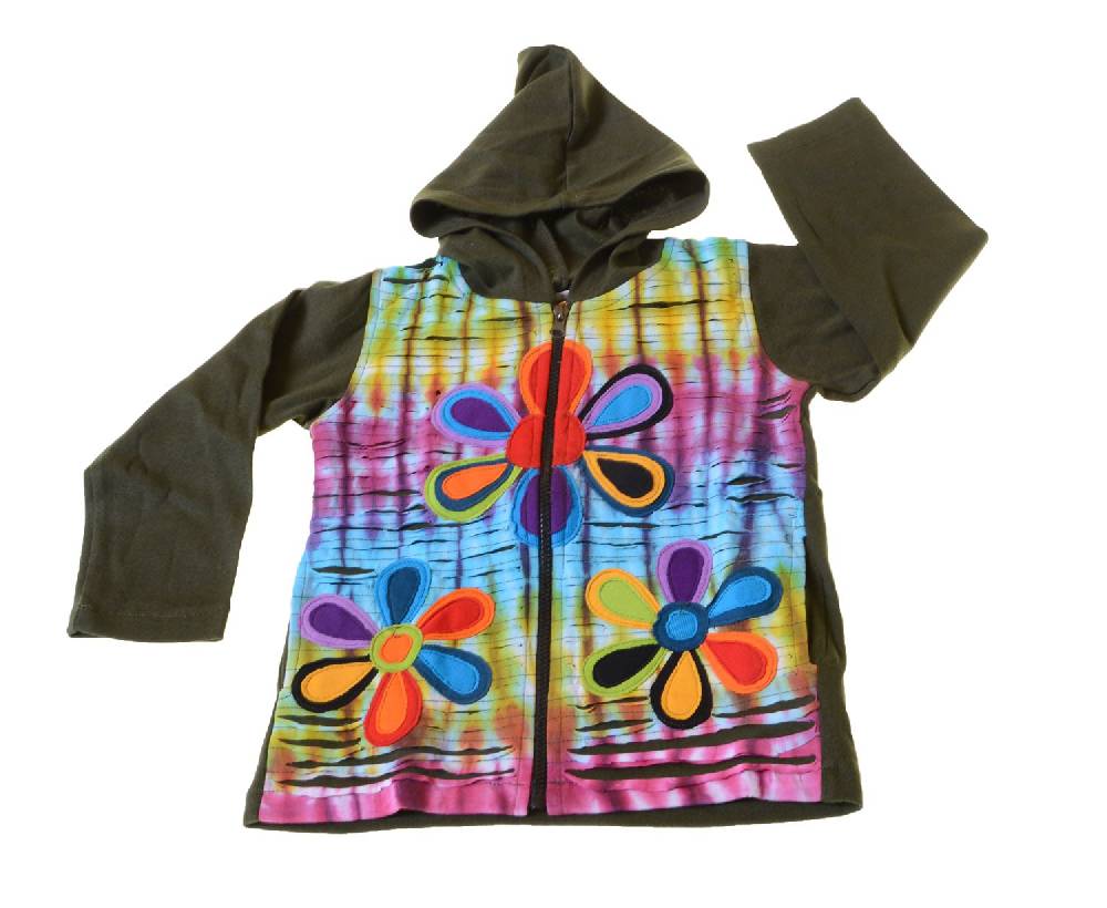 Kunst Und Magie Kinder Hippie Jacke Goa Psy Wichtel Im Batik Razor Cut Design