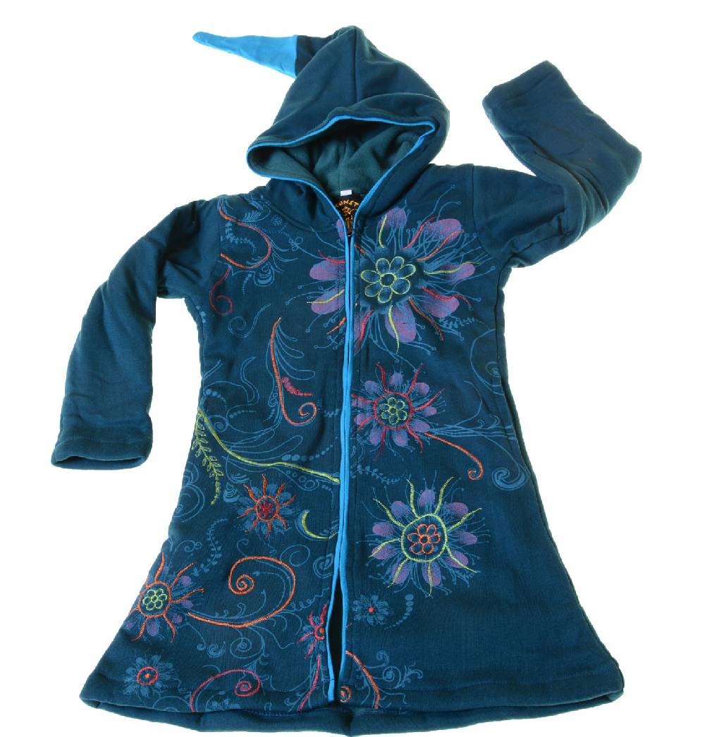 Kunst Und Magie Kinder Hippie Jacke Mit Zipfelkapuze Goa Psy Wichtel Fantasy Flowers
