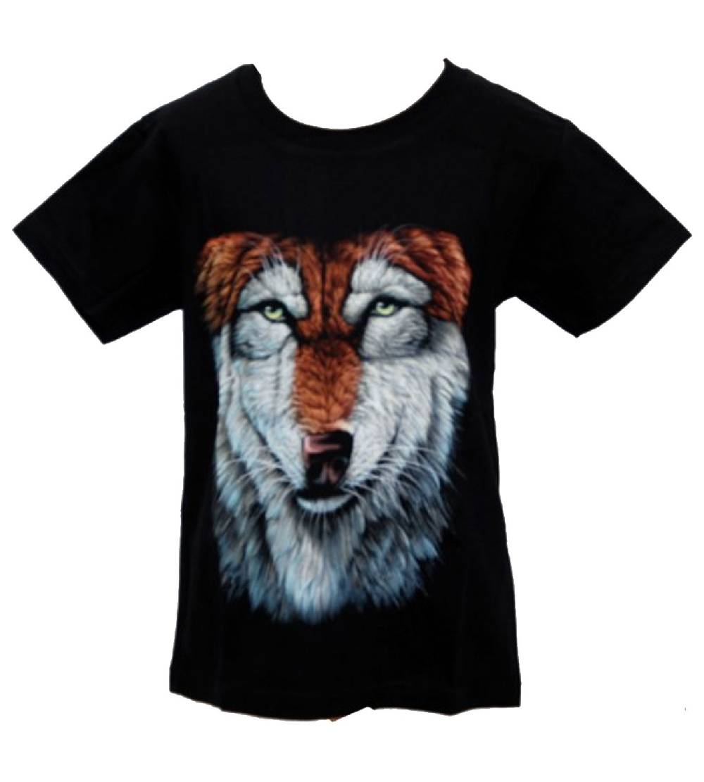 Kunst Und Magie Kinder T-Shirt Wolf "Wolfskopf" Tiermotiv Kids