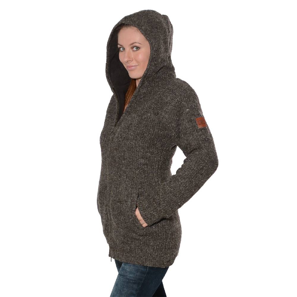 Kunst Und Magie Klassische Damen Strickjacke Wolle Jacke Mit Fleecefutter Und Kapuze Von Kunst Und Magie