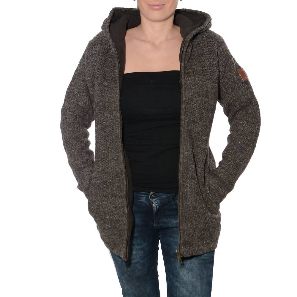 Kunst Und Magie Klassische Damen Strickjacke Wolle Jacke Mit Fleecefutter Und Kapuze Von Kunst Und Magie