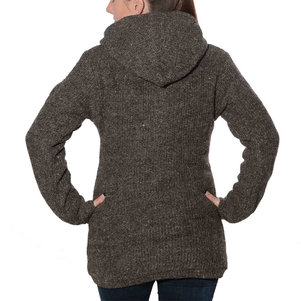 Kunst Und Magie Klassische Damen Strickjacke Wolle Jacke Mit Fleecefutter Und Kapuze Von Kunst Und Magie