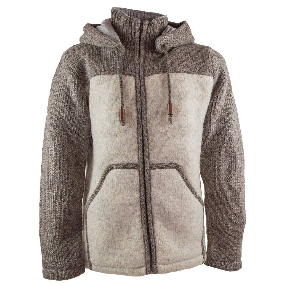 Kunst Und Magie Klassische Herren Strickjacke Wolle Jacke Mit Abnehmbarer Kapuze Baumwollfutter