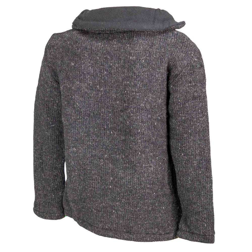 Kunst Und Magie Klassische Strickjacke Wolle Jacke Mit Hochkragen Fleecefutter