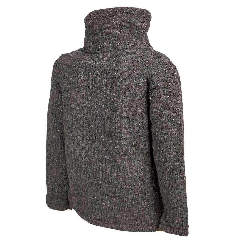 Kunst Und Magie Klassische Strickjacke Wolle Jacke Mit Hochkragen Fleecefutter