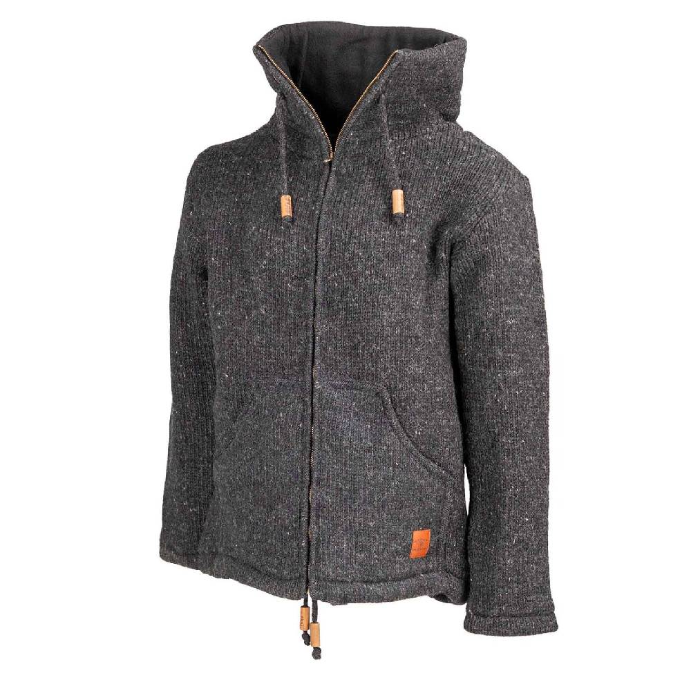 Kunst Und Magie Klassische Strickjacke Wolle Jacke Mit Hochkragen Fleecefutter