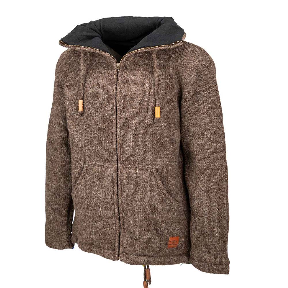 Kunst Und Magie Klassische Strickjacke Wolle Jacke Mit Hochkragen Fleecefutter