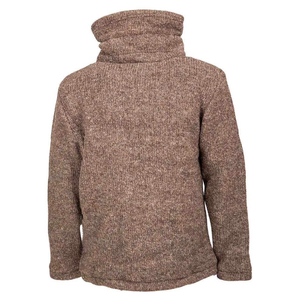 Kunst Und Magie Klassische Strickjacke Wolle Jacke Mit Hochkragen Fleecefutter