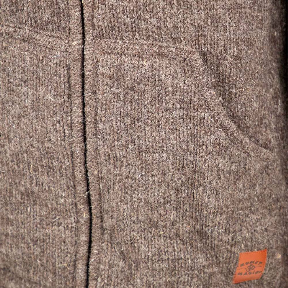 Kunst Und Magie Klassische Strickjacke Wolle Jacke Mit Hochkragen Fleecefutter