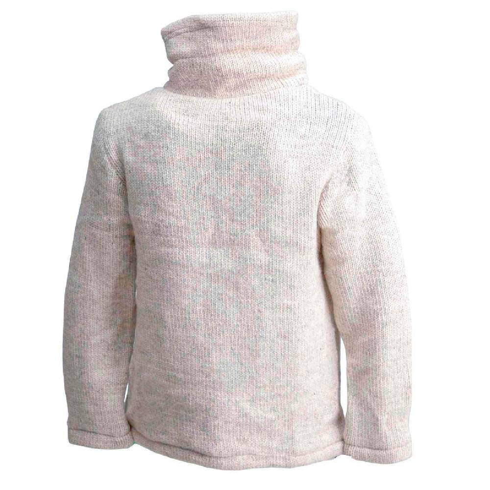 Kunst Und Magie Klassische Strickjacke Wolle Winter Jacke Mit Hochkragen Fleecefutter Fair Nachhaltig