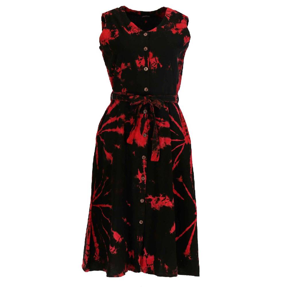 Kunst Und Magie Kleid Batik Sommerkleid Baumwoll Kleid Boho Ibiza Geköpft Hippie Tie Dye