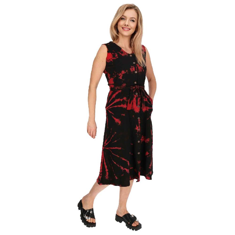Kunst Und Magie Kleid Batik Sommerkleid Baumwoll Kleid Boho Ibiza Geköpft Hippie Tie Dye