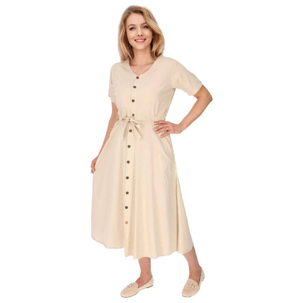 Kunst Und Magie Kleid Sommerkleid Baumwoll Kleid Boho Ibiza Geknöpft Hippie