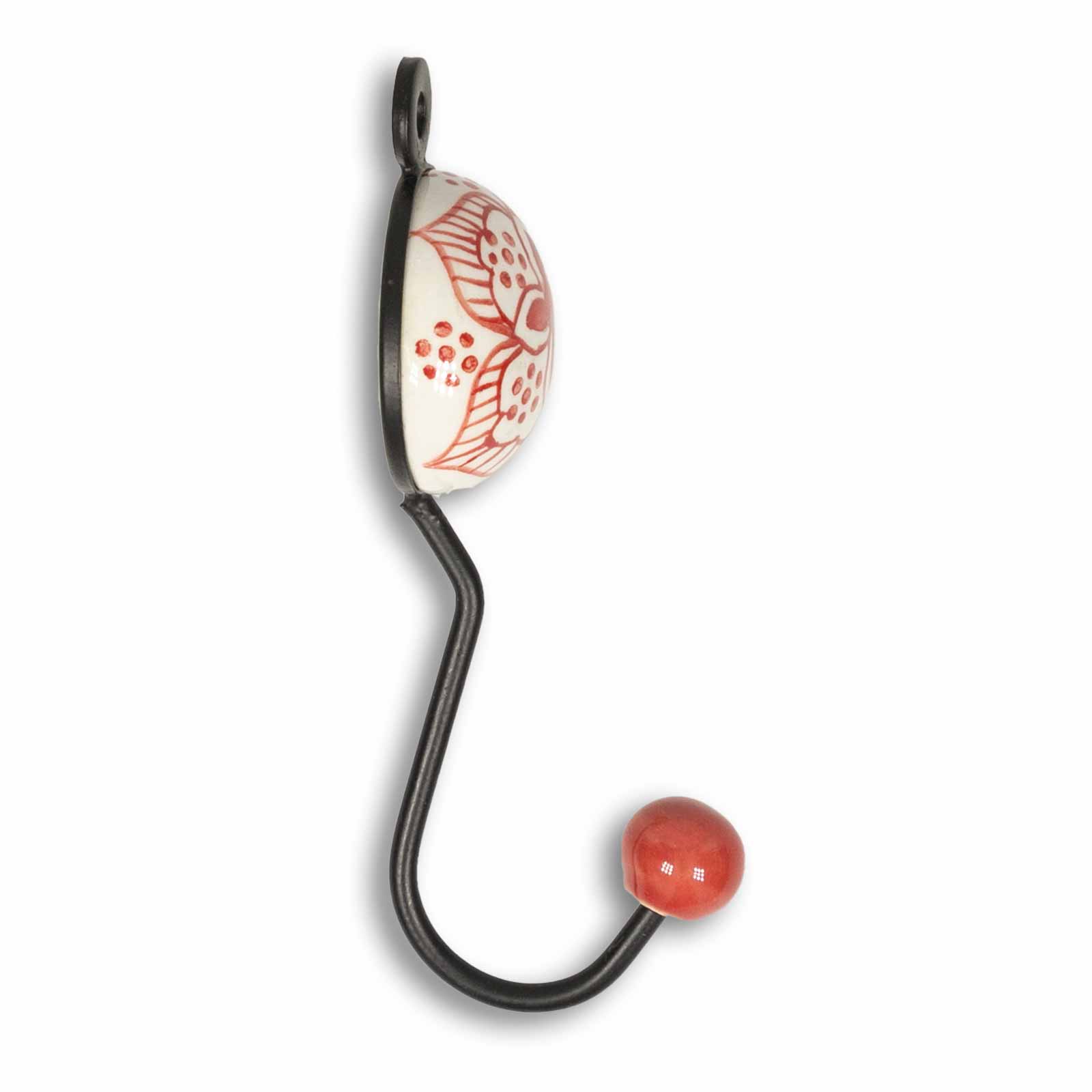 Kunst Und Magie Kleiderhaken Wandhaken Mit Keramik Haken Handbemalt Romatisches Vintage Design