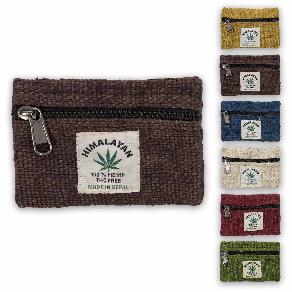 Kunst Und Magie Kleine Geldbörse Böse Geldbeutel Münzbeutel aus Hanf Nachhaltig und Fair verschiedene Farben