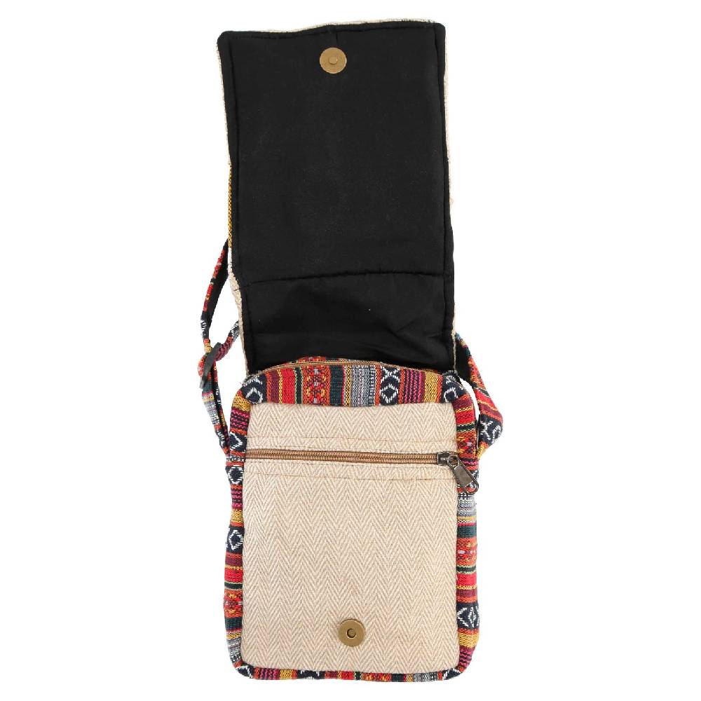 Kunst Und Magie Kleine Hanf Schultertasche Hippie Handtasche Goa Tasche Mit Schulterriemen Damen Herren