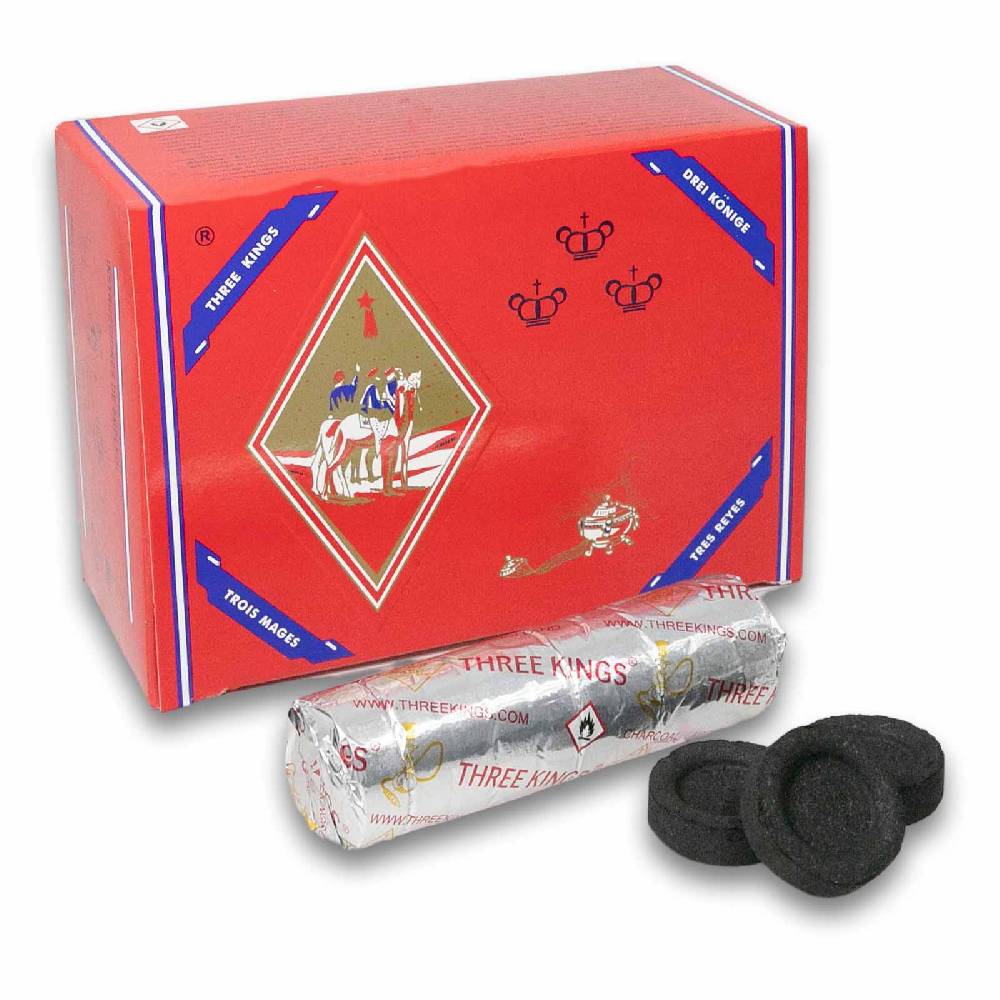 Kunst Und Magie Kohletabletten Three Kings 4 cm Räucherkohle Shishakohle 100er