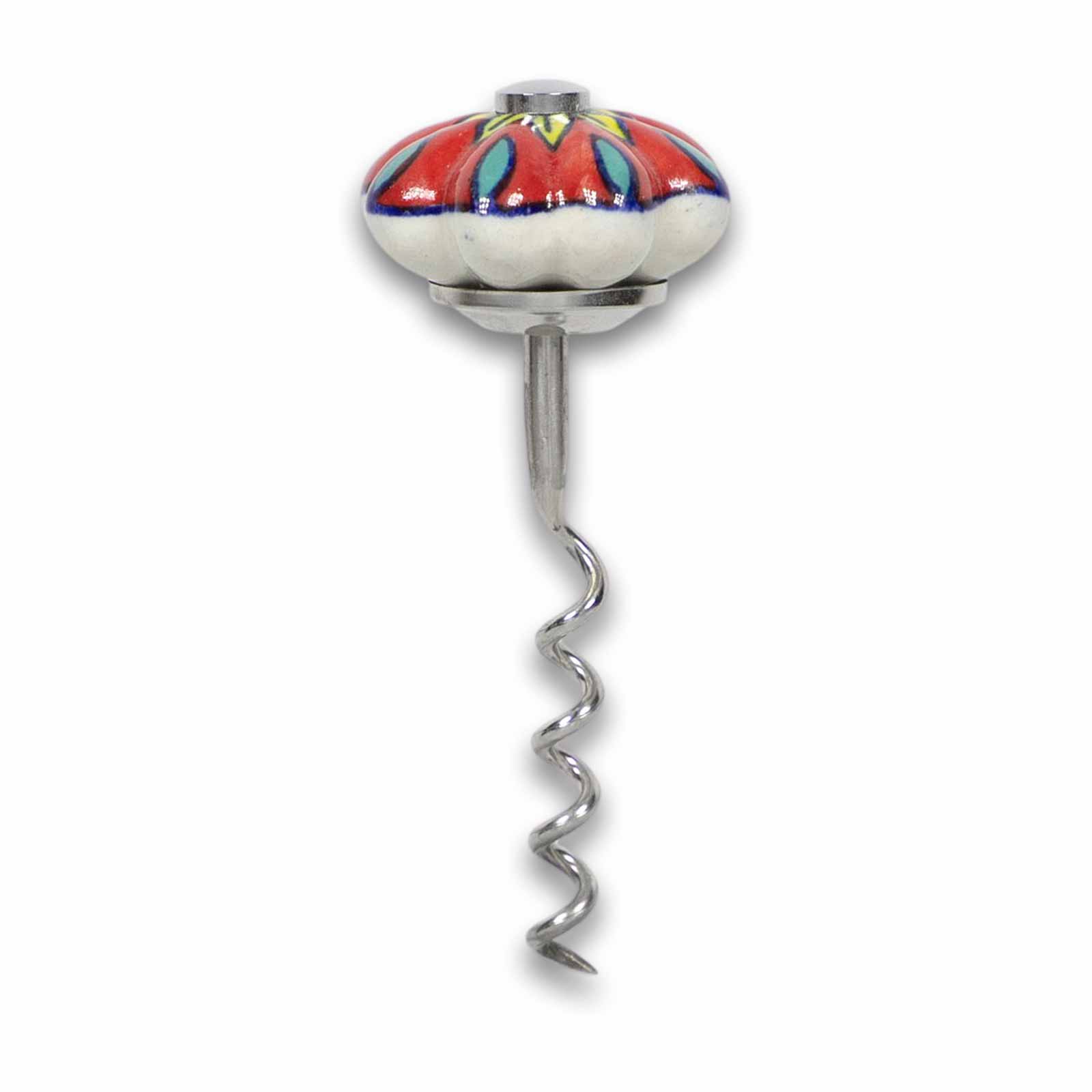 Kunst Und Magie Korkenzieher Mit Keramikgriff Handbemalt Landhaus Indienlandhaus Blume