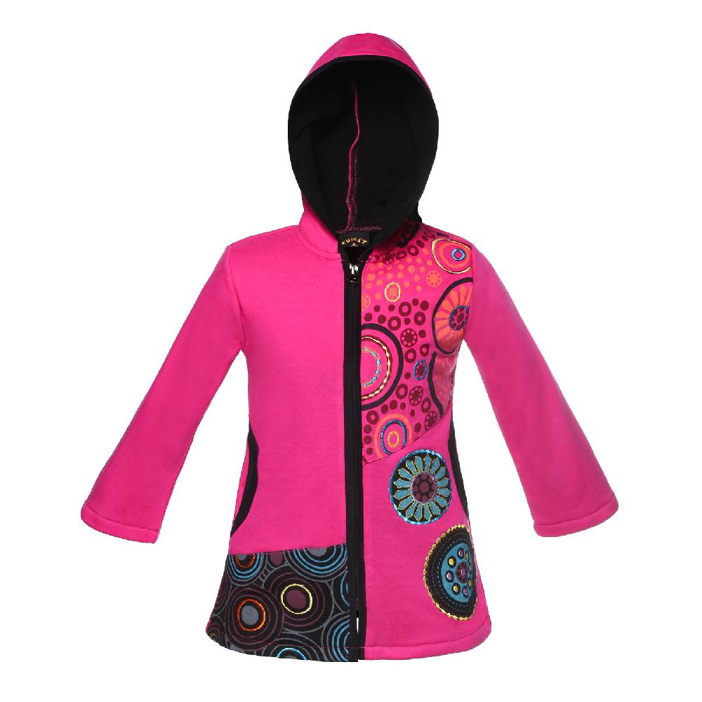 Kunst Und Magie Kunst & Magie Bunte Kinder Hippiejacke Mit Zipfelkapuze