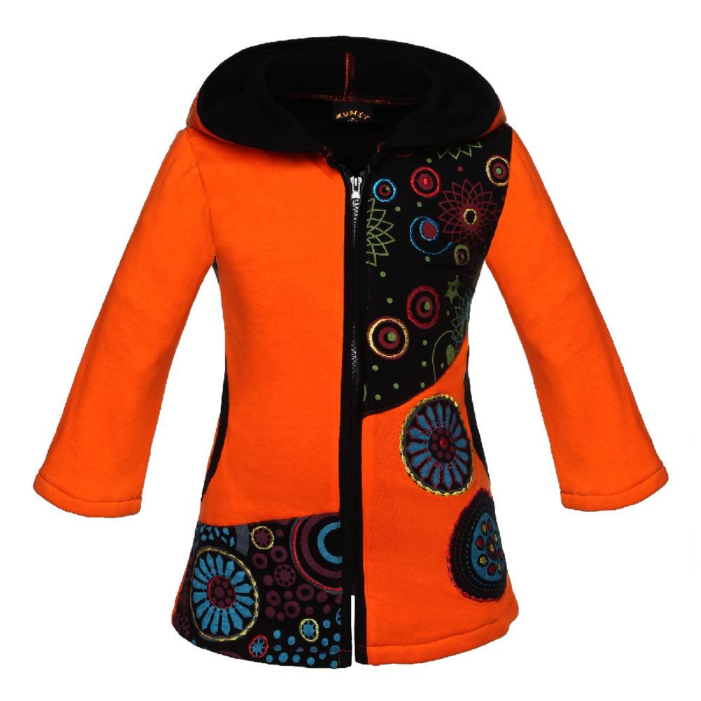 Kunst Und Magie Kunst & Magie Bunte Kinder Hippiejacke Mit Zipfelkapuze