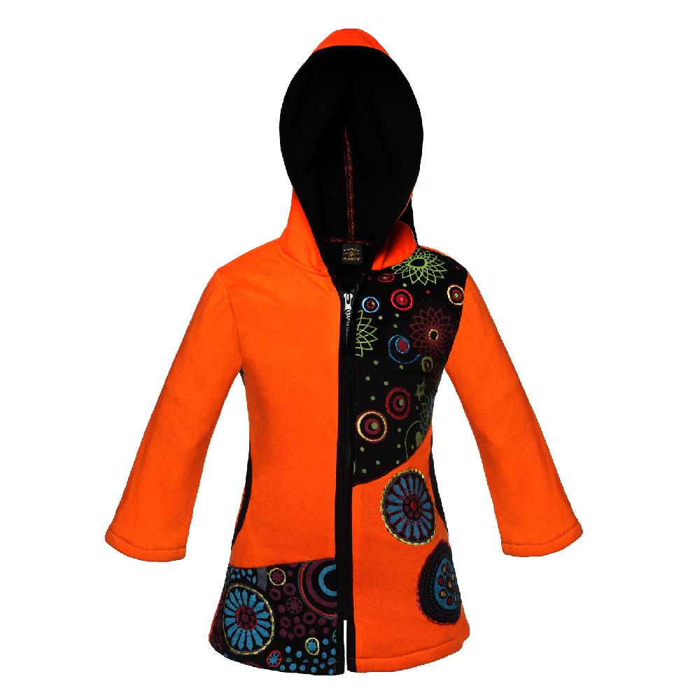 Kunst Und Magie Kunst & Magie Bunte Kinder Hippiejacke mit Zipfelkapuze