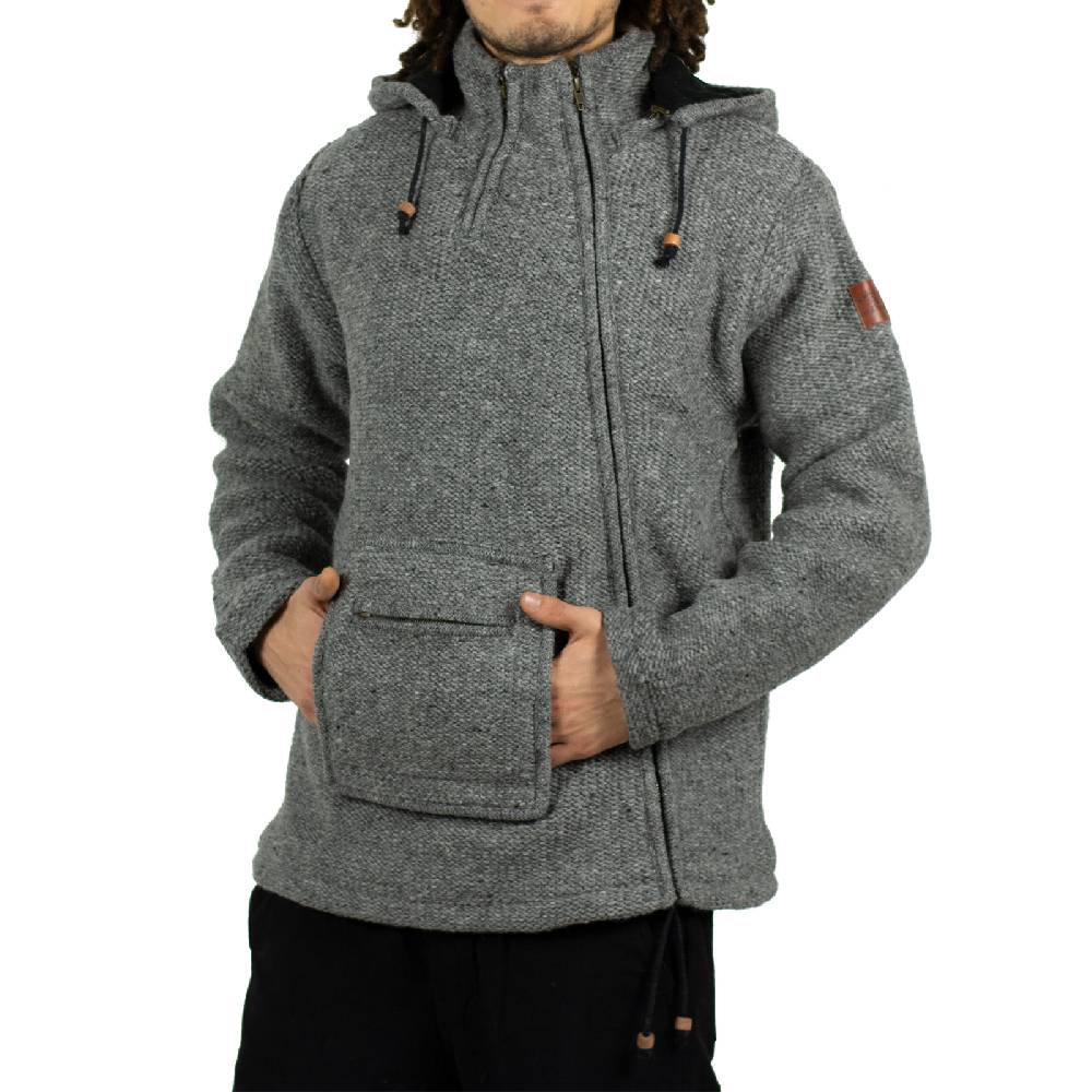 Kunst Und Magie Kunst & Magie Unisex Strick- Wolljacke Abnehmbare Kapuze