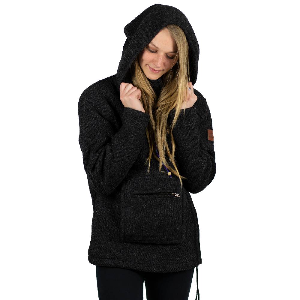 Kunst Und Magie Kunst & Magie Unisex Strick- Wolljacke Abnehmbare Zipfelkapuze