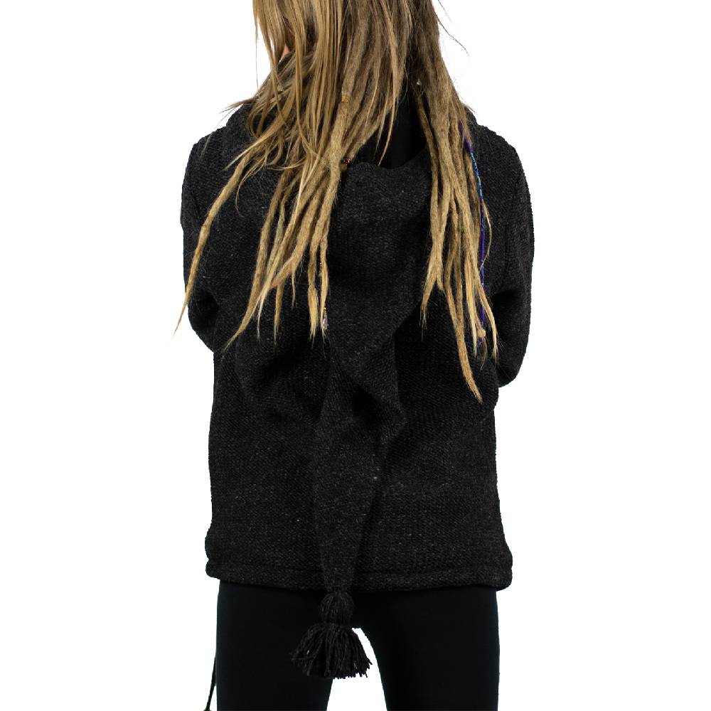 Kunst Und Magie Kunst & Magie Unisex Strick- Wolljacke Abnehmbare Zipfelkapuze
