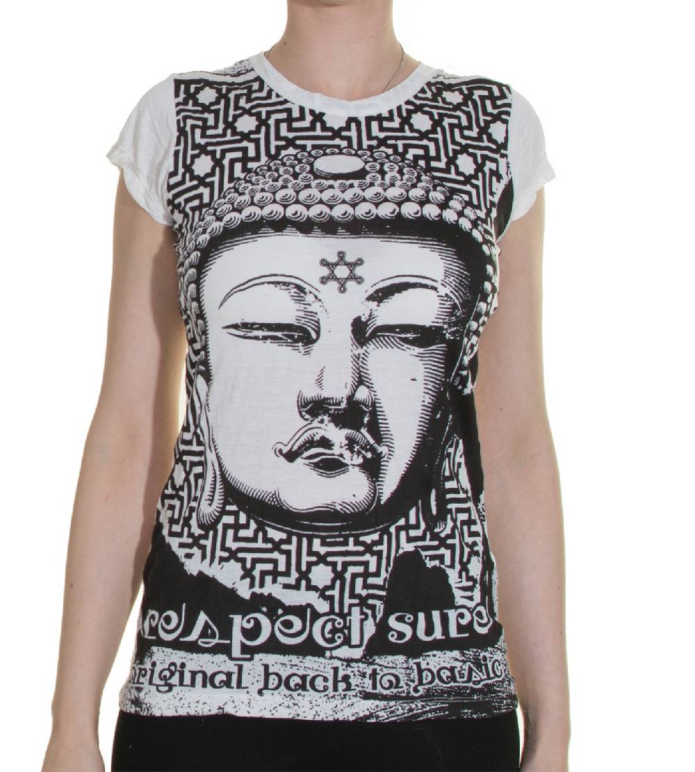 Kunst Und Magie 70er Retro T-Shirt Top Sure Buddha