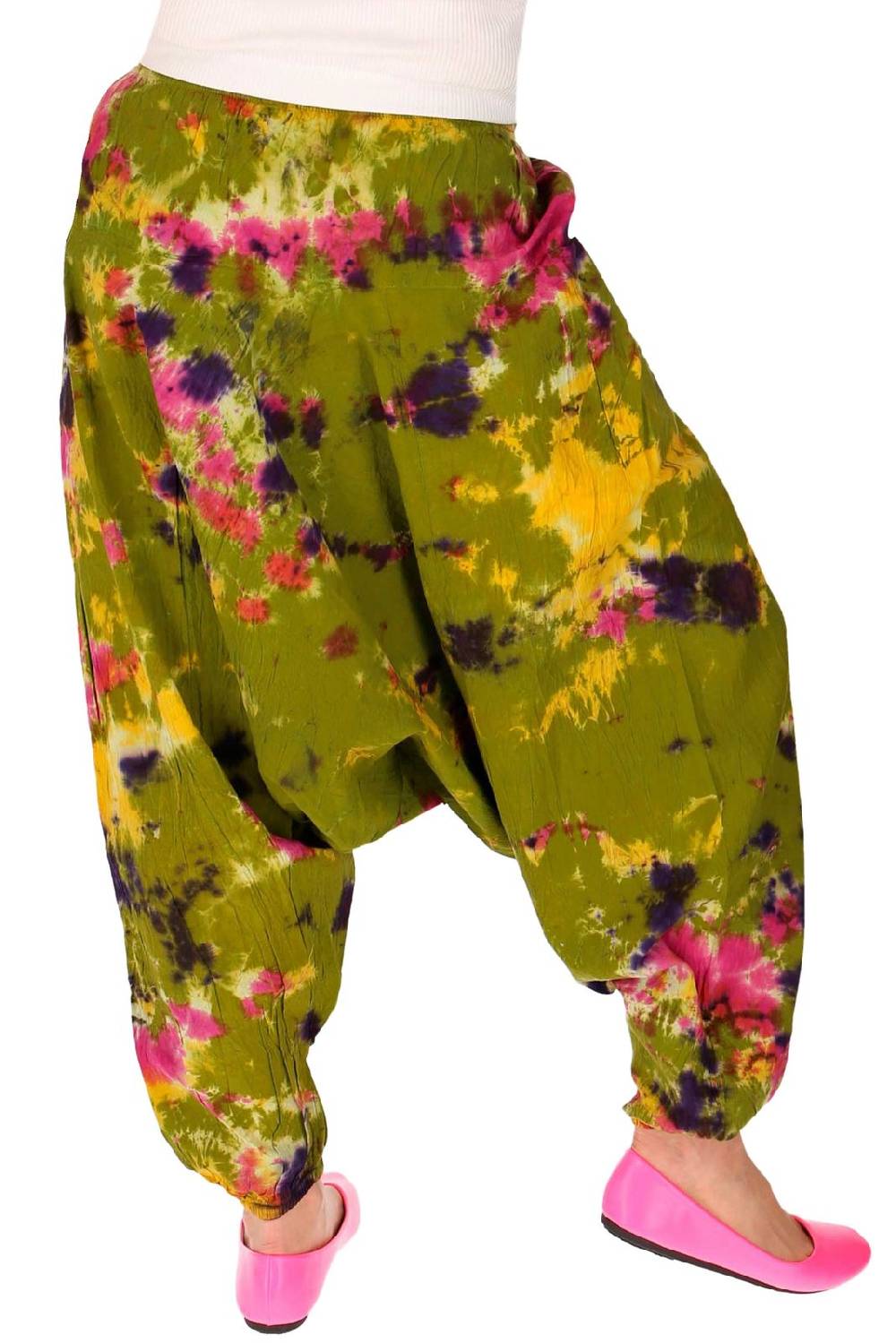 Kunst Und Magie Kunst Und Magie Batik Damen Hose Tie Dye Baumwoll Yoga Haremshose Wellnesshose Pluderhose Ballonhose