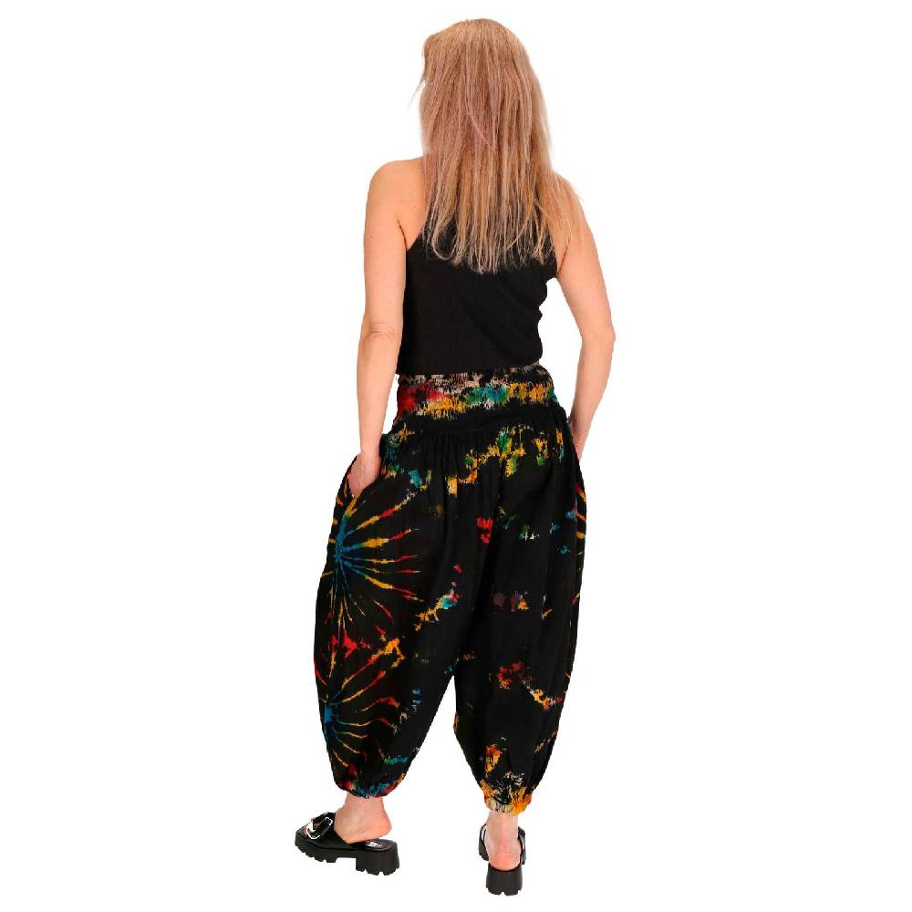 Kunst Und Magie Kunst Und Magie Batik Damen Hose Tie Dye Baumwoll Yoga Haremshose Wellnesshose Pluderhose Ballonhose