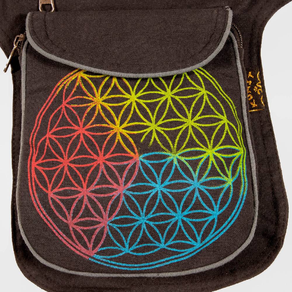 Kunst Und Magie KUNST UND MAGIE Bauchtasche Blume Des Lebens Gürteltasche Festivaltasche Sidebag