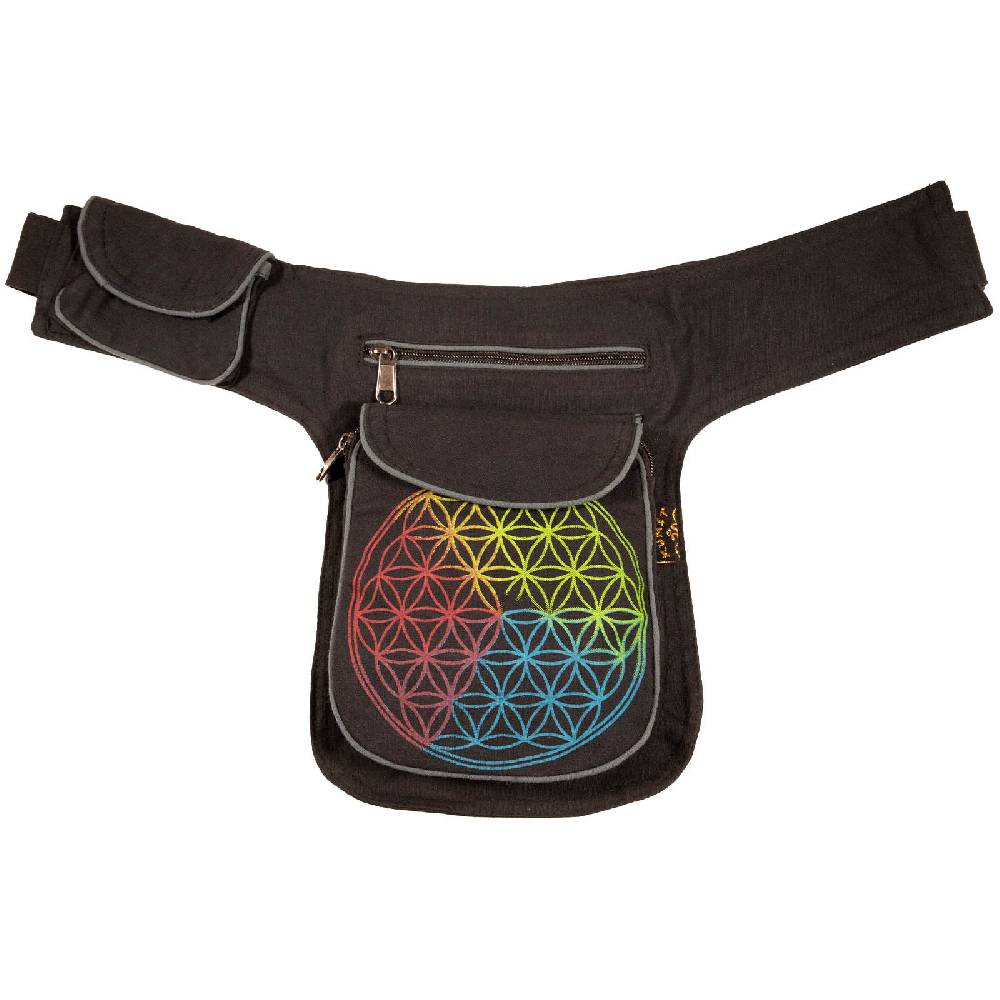 Kunst Und Magie KUNST UND MAGIE Bauchtasche Blume des Lebens Gürteltasche Festivaltasche Sidebag